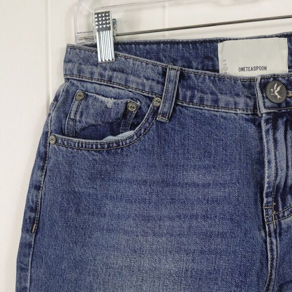 One Teaspoon Womens Oxford Awes Bagg Jeans Distressed Size 24 - Picture 2 of 11
